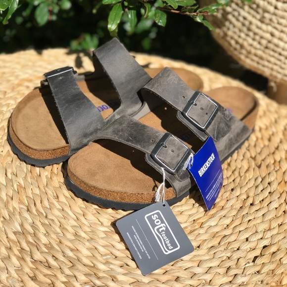 birkenstock arizona oiled leather blue